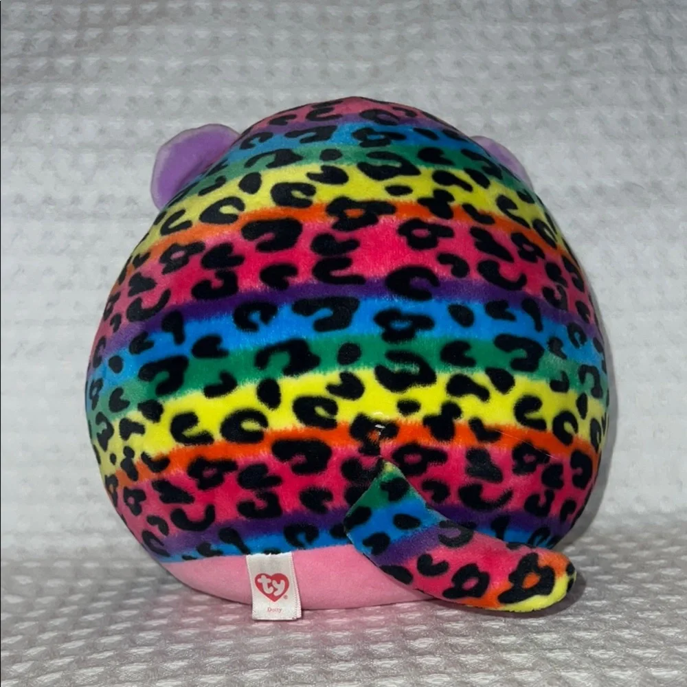 Ty Dotty Multicolor Squish a Boo Leopard Plush 8 Inch Stuffed Animal